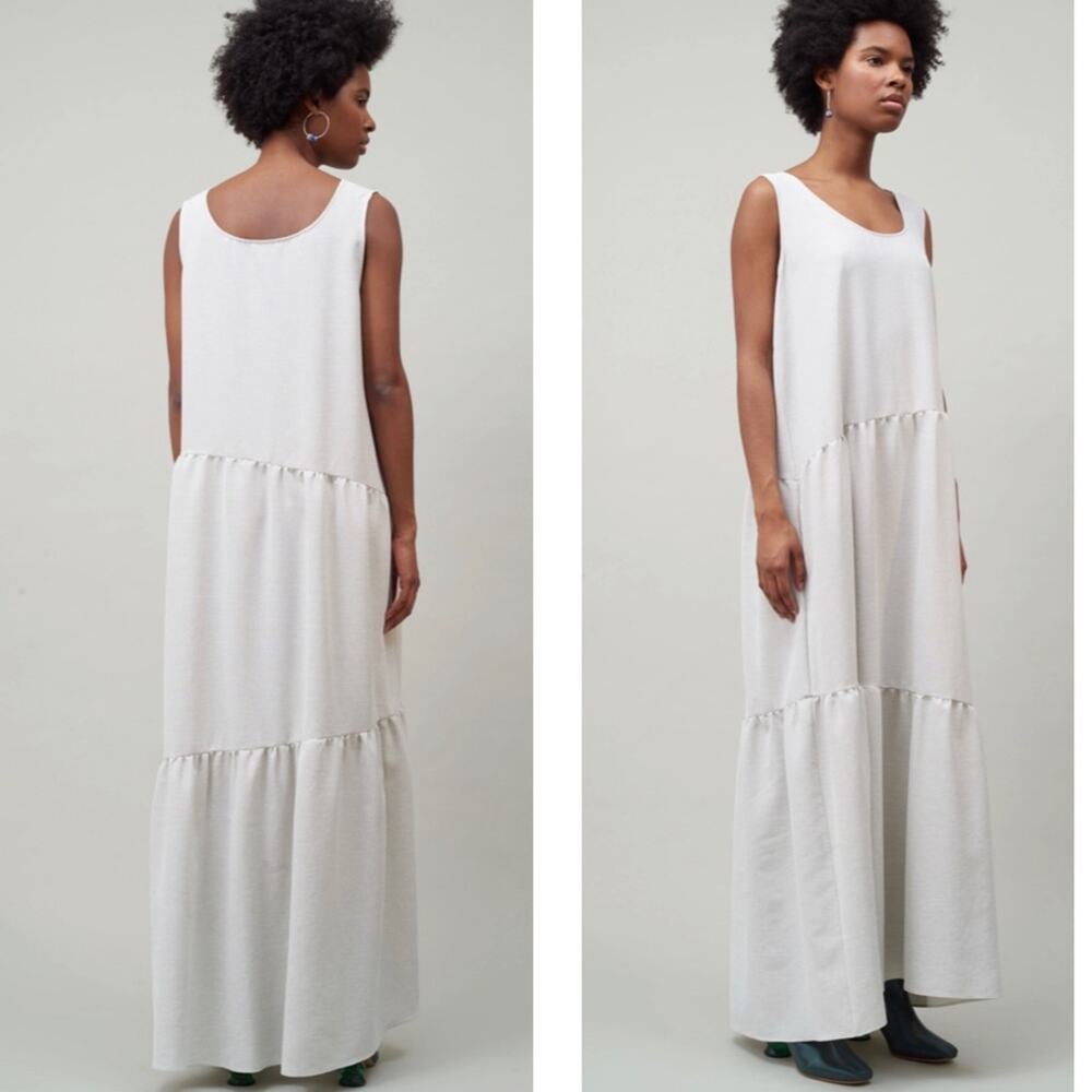 NOMIA Maxi Gathered Dress Natural